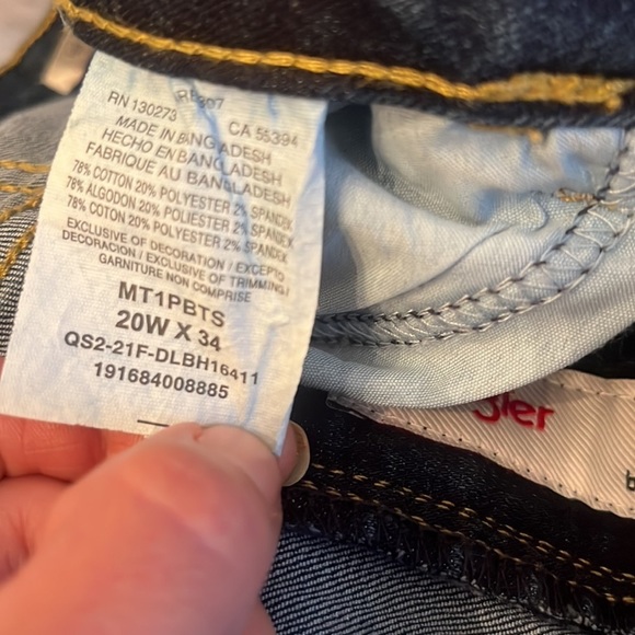 Wrangler high rise bold boot cut jeans size 20W long med/dark wash - Picture 8 of 13